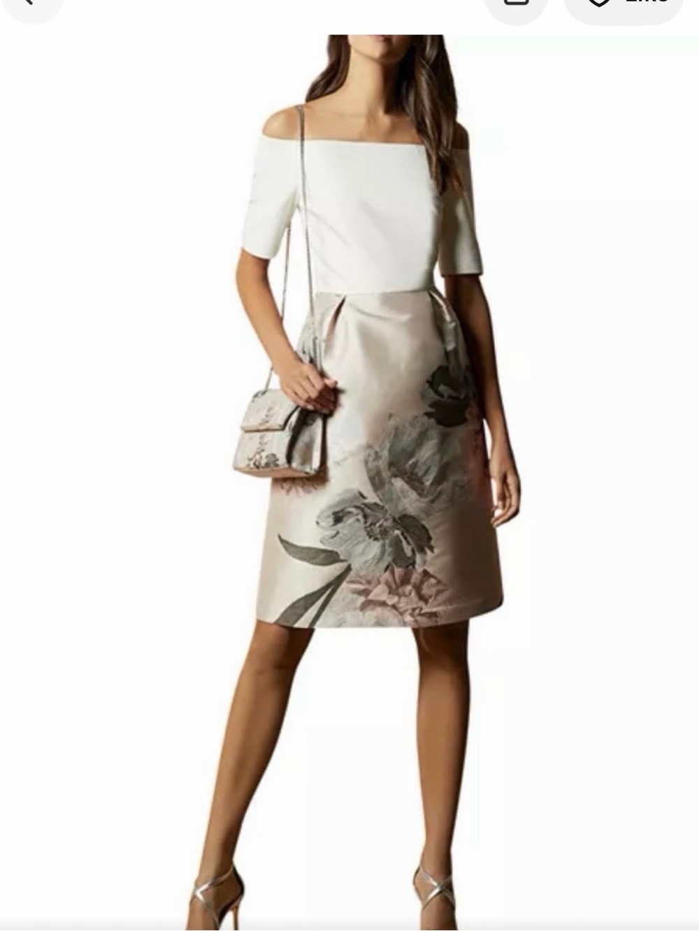 Ted Baker Blush Floral A-Line Skirt